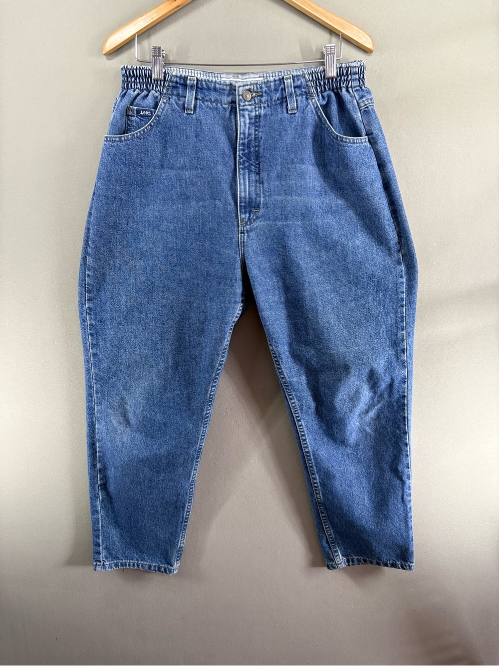 Vintage 90s High Rise Lee Quality Denim Jeans Mom Tapered 31x26 Retro